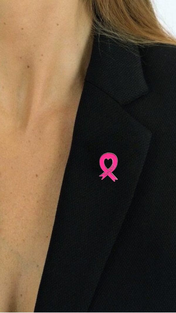 Pink Ribbon Monaco Metal Pins (Pack of 50)