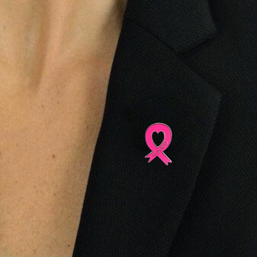 Pink Ribbon Monaco Metal Pins (Pack of 50)
